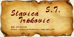 Slavica Trpković vizit kartica